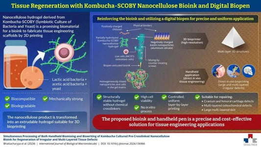 Kombucha-derived bioink developed for personalized tissue repair